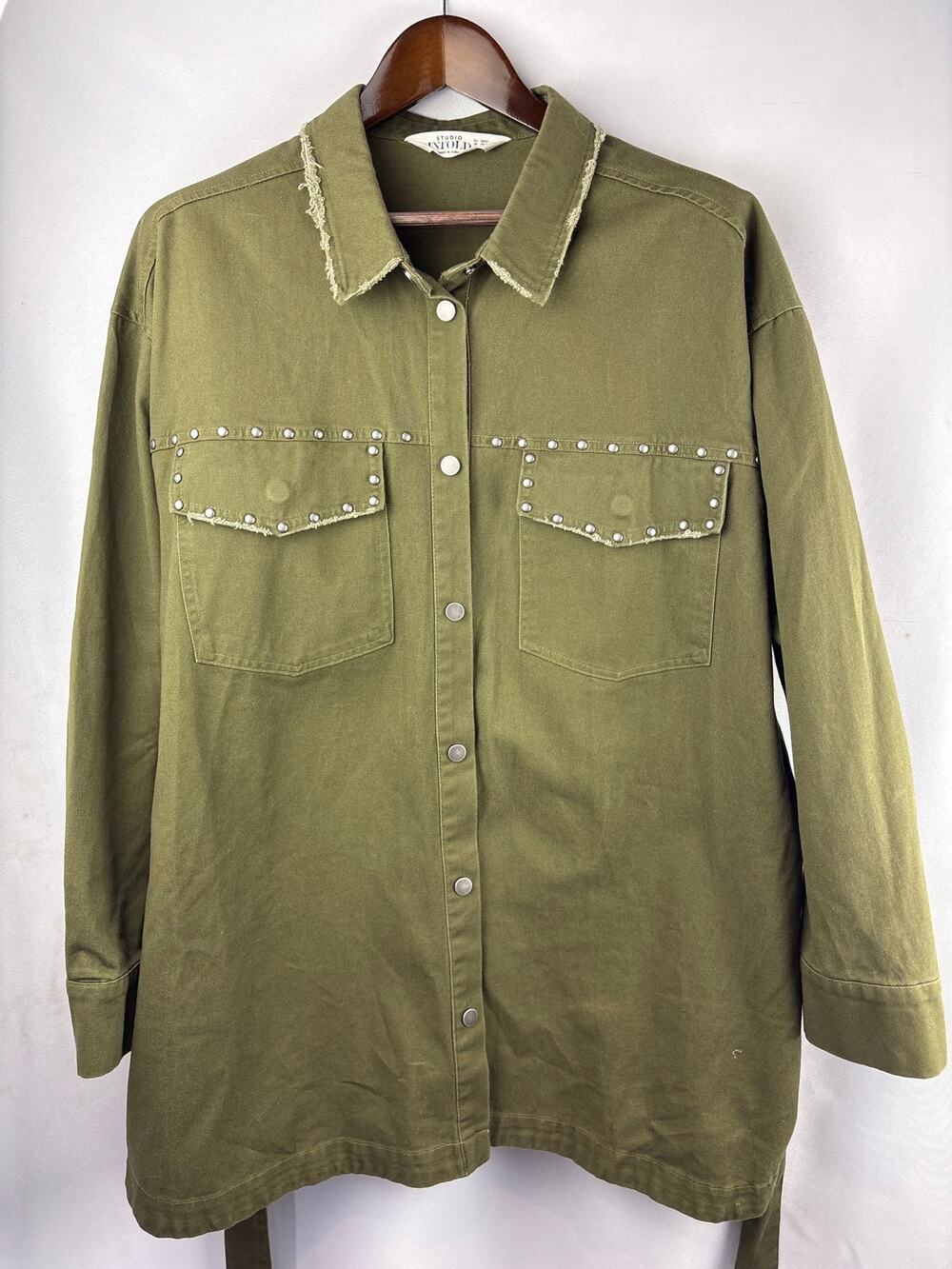 Women’s Studio Untold Size 20/22 Army Green Denim Jacket